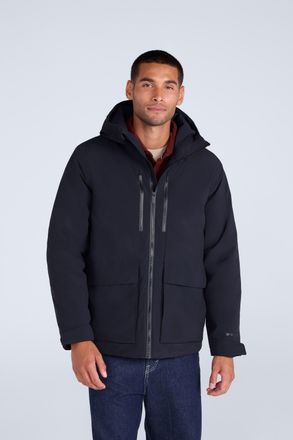 Mountain Warehouse Hague Mens Padded Jacket with Front Pockets Warm Cosy Coat Black - Size X-Large