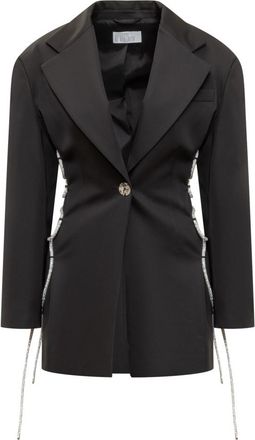 Giuseppe Di Morabito Black Embellished Notched Lapel Blazer