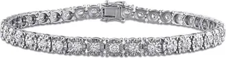 Amour 3 4/5ct TW Lab-Grown Diamond Tennis Bracelet in Sterling Silver - 9 in