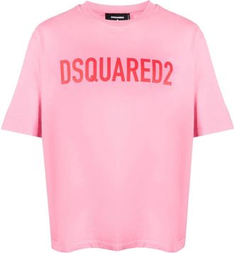 Dsquared2 logo-print cotton T-shirt - men - Cotton - L - Pink
