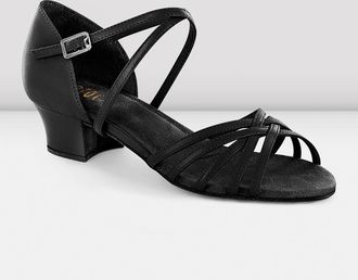 Bloch Ladies Annabella Latin Practice Shoes, Natural Leather