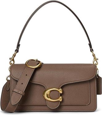 Coach Polished Pebble Leather Tabby Shoulder Bag 26 Womens Handbags Darkstone