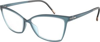 Silhouette Morning Lake Brillenmonturen - Dames - Brillen - Blauw - 56 MM - Accessoires