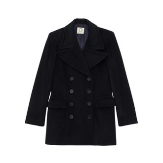 Ines De La Fressange Teddy Coat - Dames - Mantel - Blauw - XS - Wol - Jassen