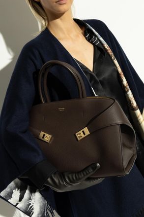 Ferragamo Shoulder Bag Hug Medium, Womens, Brown