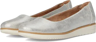 Naturalizer Soul Naturalizer Idea Ballet Womens Shoes Silver Faux Leather : 9.5 M (B), Synthetic