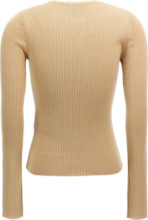 Max Mara Womens Beige Silk Cardigan Clothing