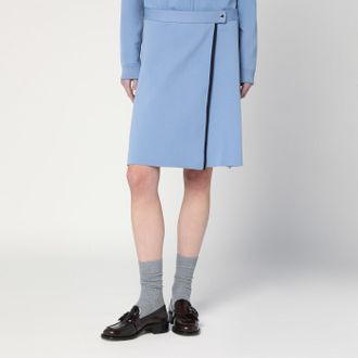 Miu Miu Gonna azzurra in filato tecnico