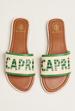 De Siena shoes Capri Raffia Slide Sandals