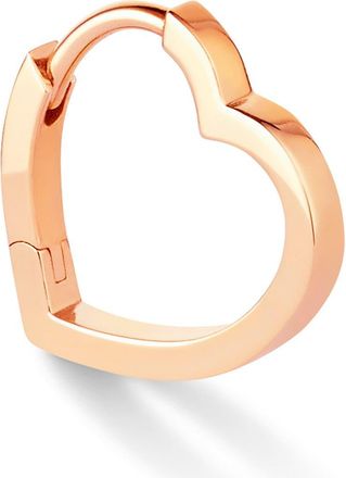 Repossi Antifer Single Heart Hoop Earring in Rose Gold at Nordstrom