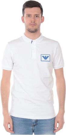 Emporio Armani Polo Shirt - Heren - Polos - Wit - L - Katoen - Tops