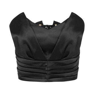 Elisabetta Franchi Gazar top - Dames - Tops - Zwart - Maat: M Zijde