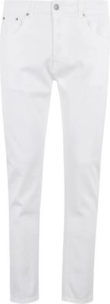 Dondup Cotton Drill Broek - Heren - Slim Fit Jeans - Wit - W31 - Katoen - Jeans