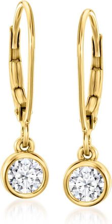 Ross-Simons Lab-Grown Diamond Drop Earrings in 18kt Gold Over Sterling