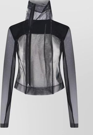 Rick Owens sheer long sleeve high neck top