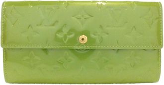 Louis Vuitton Green Vert Tonic Leather Long Wallet (Bi-Fold) (Pre-Owned)