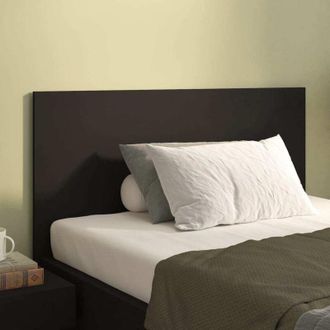 vidaXL Cabecero De Cama Madera Contrachapada Negro 120x1,5x80 Cm Vidaxl