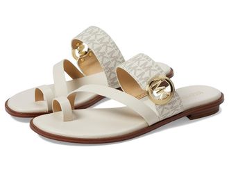Michael Kors Vera Flat Thong Womens Sandals Vanilla : 8.5 M, Leather/Rubber
