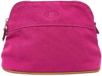 Herm&egrave;s Orange Pink Cotton Pouch (Pre-Owned)