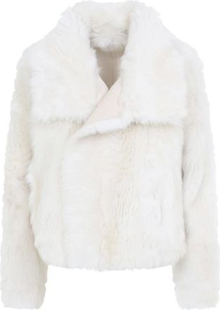 Yves Salomon Giacca Corta in Agnello Toscana - - Jackets - Donna - Bianco - S