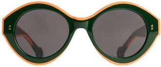 J.W.Anderson Bumper Round Sunglasses in Green/Orange at Nordstrom