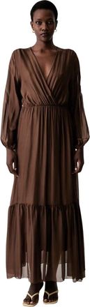 Vicolo Kleedjes, Dames, Bruin, S, Ala Maxi Jurk