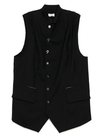 Bed J.W. Ford modified vest - men - Cotton/Wool - 2 - Black