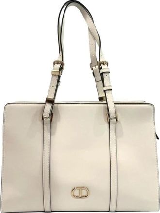 Twinset PU Schoudertas - Dames - Schoudertassen - Wit - ONE Size - Tassen