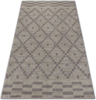 RugsX Rugsx - Alfombra Soft 8047 Ruta Boho Crema/marr&oacute;n Claro Beige 140x190 Cm