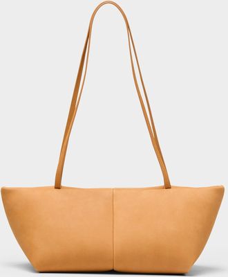 Maeden Womens Boulevard elongated nubuck leather shoulder bag