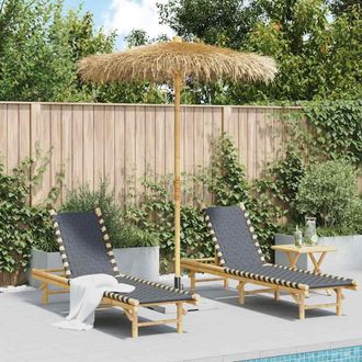 Berkfield Home Tiki Umbrella with Banana Leaf Canopy 180 cm Bamboo