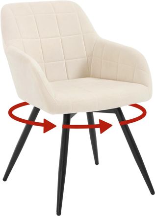Woltu 1x Sill&oacute;n Giratorio Moderno Tapizado, Silla De Escritorio De Oficina, Terciopelo, Beige - Woltu