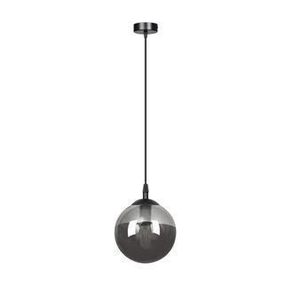 Wonderlamp L&aacute;mpara colgante de metal y cristal gris espejo &oslash;14cm