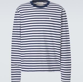 Ami Striped cotton jersey T-shirt