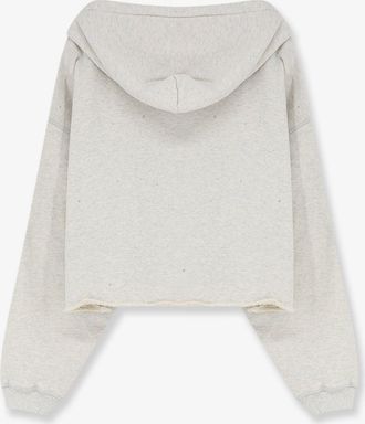 Golden Goose Womens Crop Sweatshirt Cotton Grey Sweatshirts Sweater