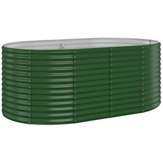 vidaXL Letto Giardino Acciaio Zincato 175x100x68 cm Verde - Vidaxl