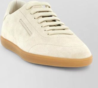 Ermenegildo Zegna 232 low top suede sneakers rubber sole
