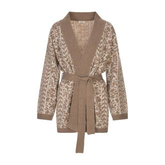 Agnona Dames, Truien, Bruin, Maat: S Kasjmier