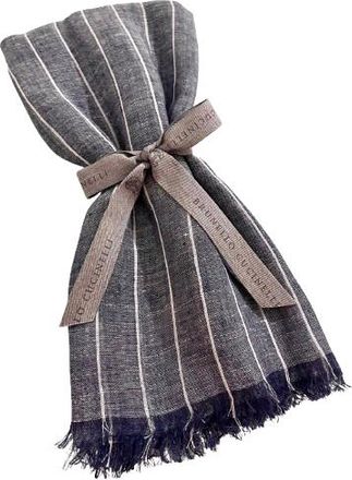 Brunello Cucinelli Striped Linen Amd Cotton Scarf