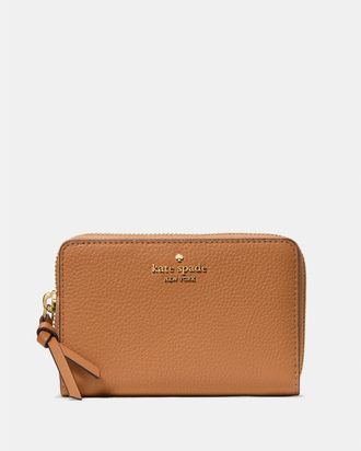 Kate Spade New York Womens Knott Medium Wallet - Brown Leather - One Size