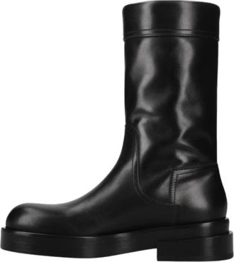 Premiata Kuitlaars met Rits en Knoop - Dames - Enkellaarsjes - Zwart - 37 EU - Leer - Schoenen