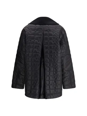 Ganni Glossy Finish Quilted Down Jacket - Black