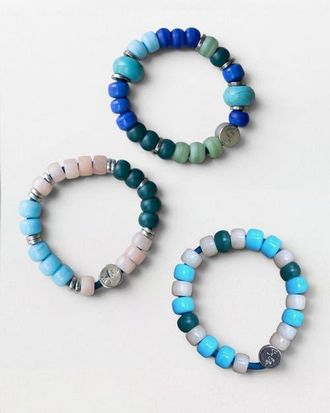 By Lilla Artemis Capsule Bracelet Hairtie Set in Cerulean at Nordstrom, Size 7