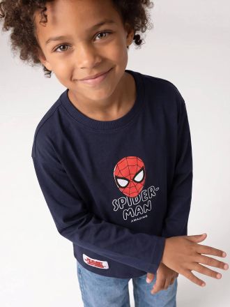 Spiderman Langarmshirt f&uuml;r Jungen marine