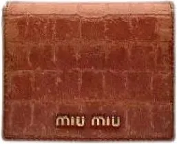 Miu Miu Pre-owned Wallets, female, Orange, Size: ONE SIZE Pre-owned Leather Wallet