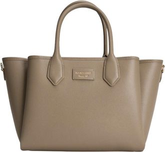 Emporio Armani Medium Shopper Bag met Palmellato Finish - Dames - Handtassen - Grijs - ONE Size - Polyester - Tassen