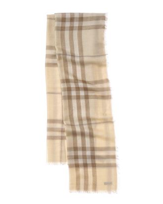 Burberry Reversible Check Wool & Silk-Blend Scarf