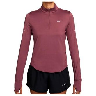 Nike Swift Dri-Fit UV 1/2-Zip Running Top Laufshirt f&uuml;r Damen | rot