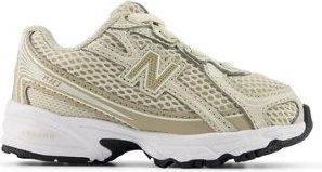 New Balance Ni&ntilde;os 740 Bungee Lace en Gris/Marr&oacute;n, Talla 21.5