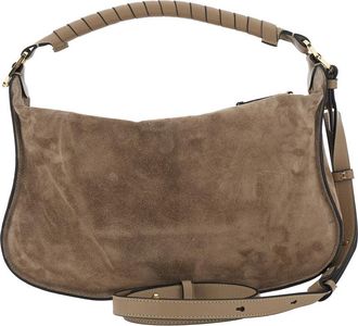Chlo&eacute; Womens Shoulder Bag Marcie Brown Suede Leather